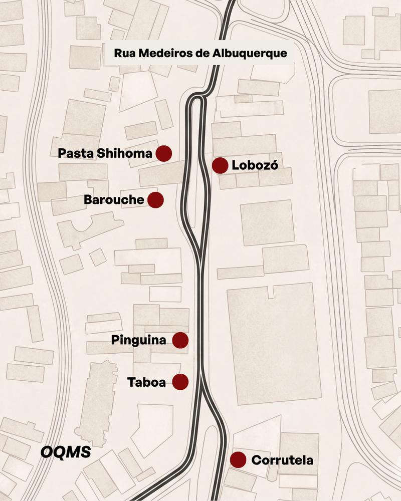 Mapa da Rua Medeiros de Albuquerque